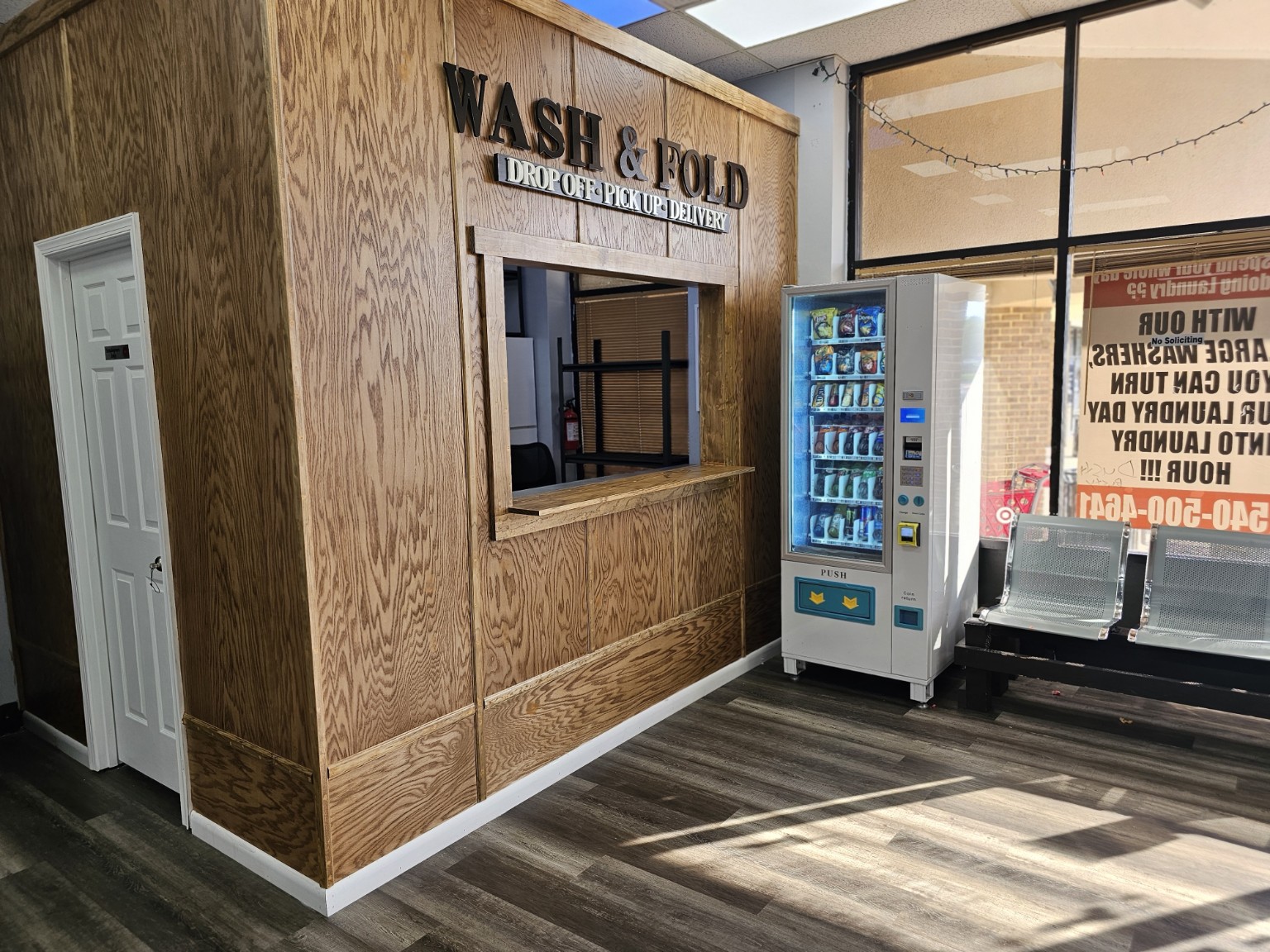 Laundry Cafe wash and fold counter